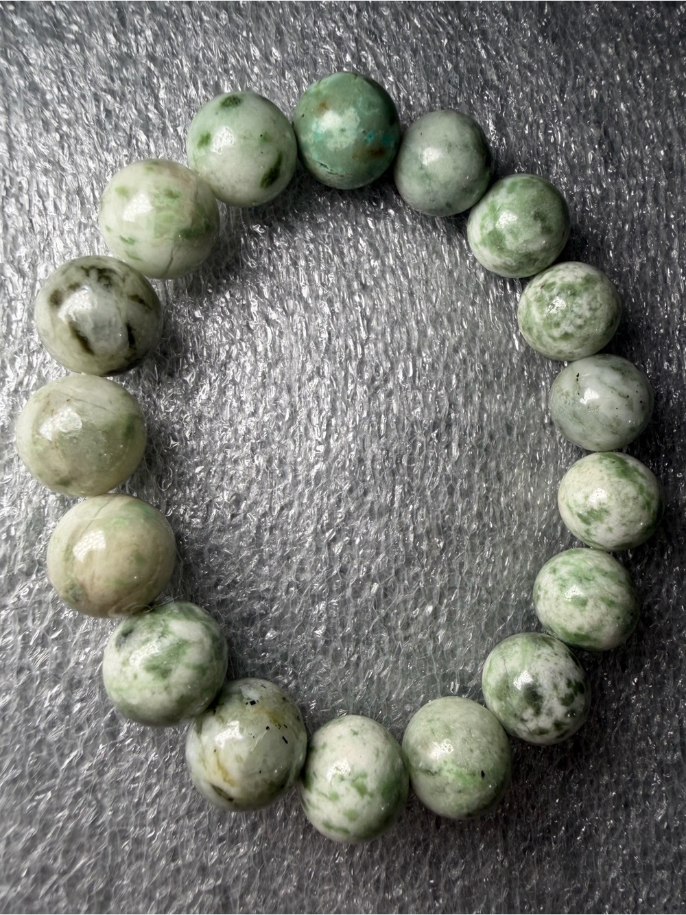 Beautiful 12MM Myanmar Jade Natural Crystal Bracelet